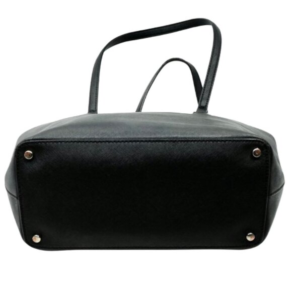 KATE SPADE~Dally Laurel Way~ BLACK LEATHER DAILY TOTE SHOULDER ZIP TOP BAG - Picture 5 of 7